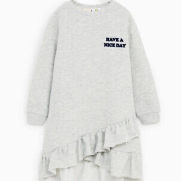 Excellent condition Zara sweatshirt dress oversize 12-14 - Picture 4 of 7